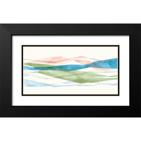 Ripples of Blue II  Black Modern Wood Framed Art Print with Double Matting by Woods, Maya