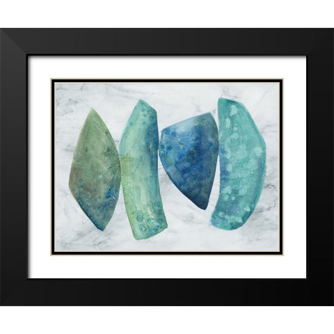 Rotating Form Black Modern Wood Framed Art Print with Double Matting by Woods, Maya