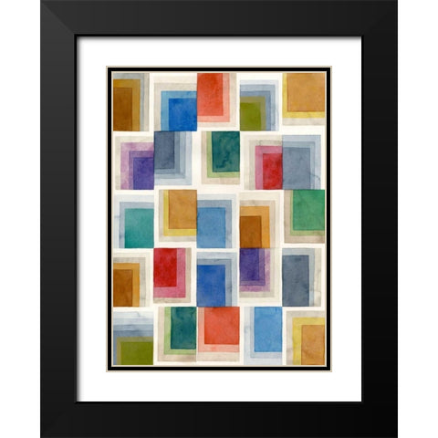 Downtown I Black Modern Wood Framed Art Print with Double Matting by Galapon, Nikki