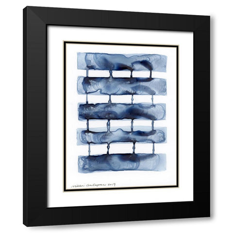 Stitched Together I Black Modern Wood Framed Art Print with Double Matting by Galapon, Nikki