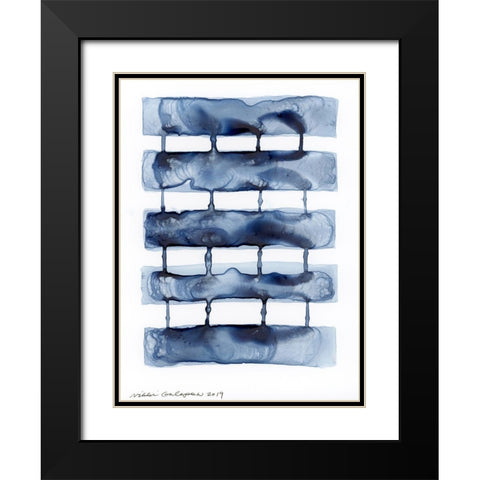 Stitched Together I Black Modern Wood Framed Art Print with Double Matting by Galapon, Nikki