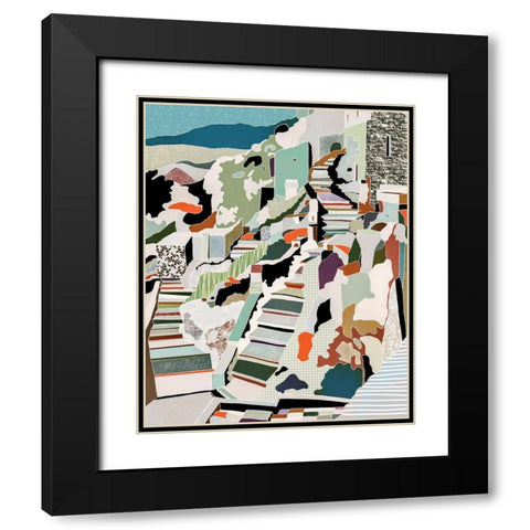 Matera Black Modern Wood Framed Art Print with Double Matting by Galapon, Nikki