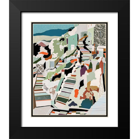 Matera Black Modern Wood Framed Art Print with Double Matting by Galapon, Nikki