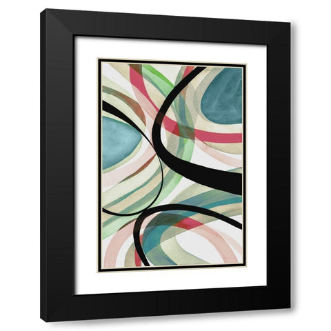 Summer Twist I  Black Modern Wood Framed Art Print with Double Matting by Galapon, Nikki