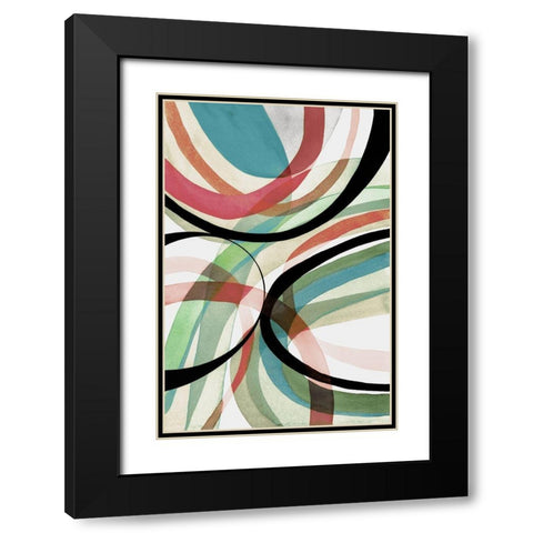 Summer Twist II Black Modern Wood Framed Art Print with Double Matting by Galapon, Nikki