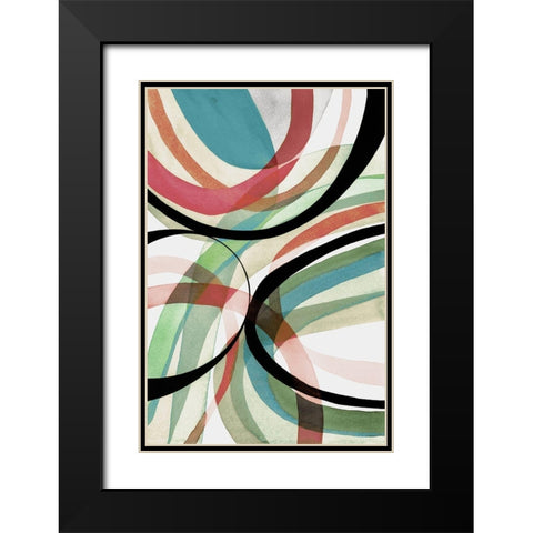 Summer Twist II Black Modern Wood Framed Art Print with Double Matting by Galapon, Nikki