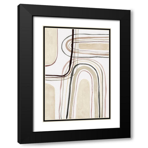 Arounds I  Black Modern Wood Framed Art Print with Double Matting by Galapon, Nikki