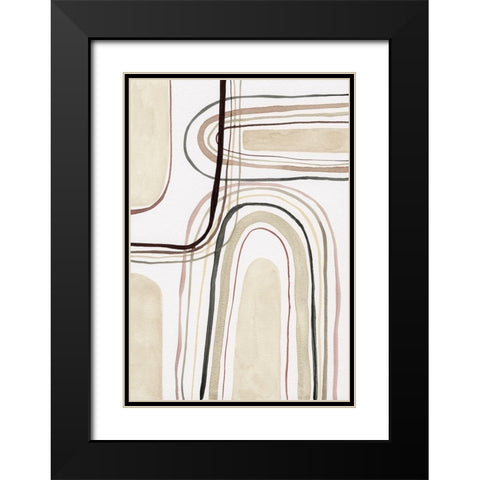 Arounds I  Black Modern Wood Framed Art Print with Double Matting by Galapon, Nikki