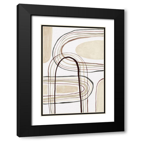 Arounds II Black Modern Wood Framed Art Print with Double Matting by Galapon, Nikki