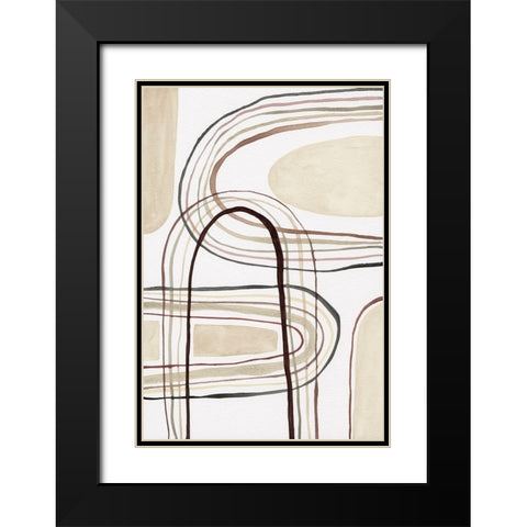 Arounds II Black Modern Wood Framed Art Print with Double Matting by Galapon, Nikki