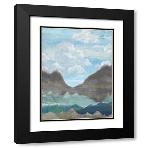 Cloudy Mountains II Black Modern Wood Framed Art Print with Double Matting by Ciullini, Andrea