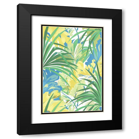Tropical Flowers II  Black Modern Wood Framed Art Print with Double Matting by Egan, N.H.