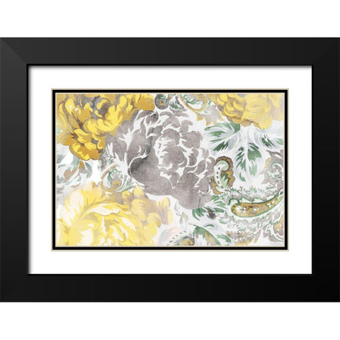 Chrysanthemum Garden I  Black Modern Wood Framed Art Print with Double Matting by Egan, N.H.