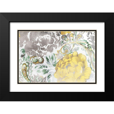 Chrysanthemum Garden II  Black Modern Wood Framed Art Print with Double Matting by Egan, N.H.