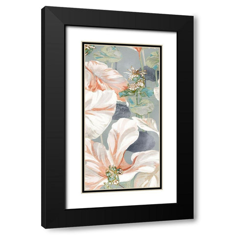 Flora I Black Modern Wood Framed Art Print with Double Matting by Egan, N.H.