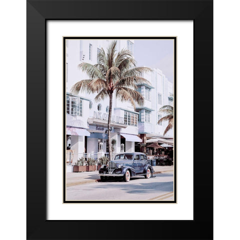Miami Beach Park Central Hotel  Black Modern Wood Framed Art Print with Double Matting by Haase, Andrea