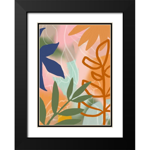 Summer Jungle I  Black Modern Wood Framed Art Print with Double Matting by Haase, Andrea