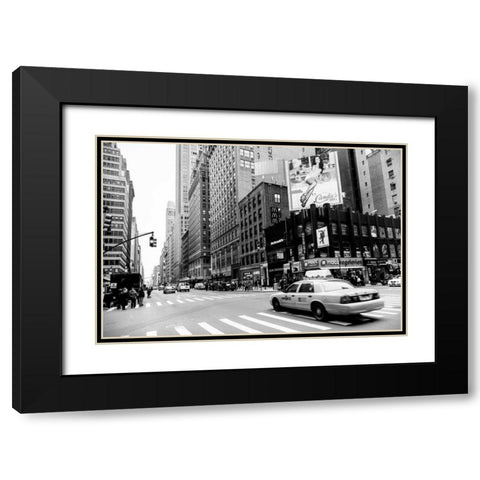 Fashion Avenue Black Modern Wood Framed Art Print with Double Matting by Brooknam, John