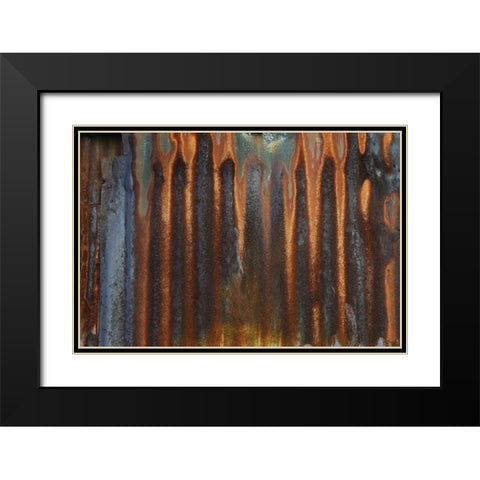 Metal I Black Modern Wood Framed Art Print with Double Matting by Stelfox, Norm
