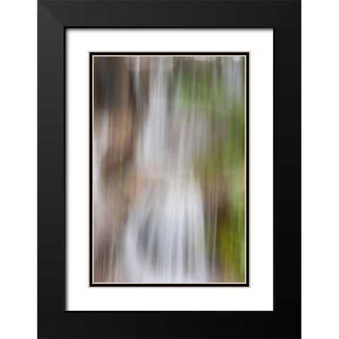 Organic Colour Field II Black Modern Wood Framed Art Print with Double Matting by Stelfox, Norm