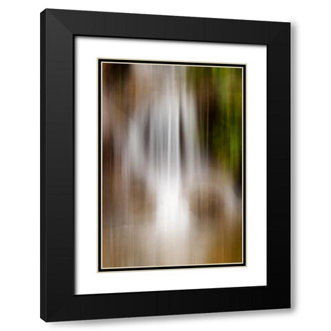 Organic Colour Field III Black Modern Wood Framed Art Print with Double Matting by Stelfox, Norm