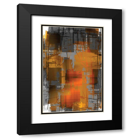 Orange Crush Black Modern Wood Framed Art Print with Double Matting by Stelfox, Norm