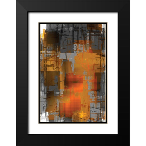 Orange Crush Black Modern Wood Framed Art Print with Double Matting by Stelfox, Norm