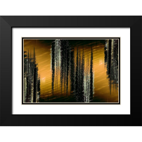 Sunset Swizzle Black Modern Wood Framed Art Print with Double Matting by Stelfox, Norm