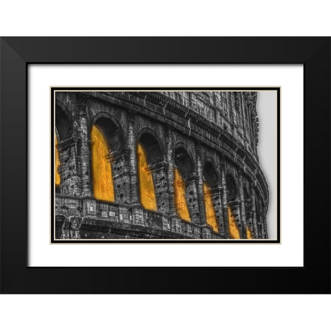 Colosseum II Black Modern Wood Framed Art Print with Double Matting by Stelfox, Norm