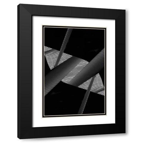 Back to Black I Black Modern Wood Framed Art Print with Double Matting by Selfox, Norm