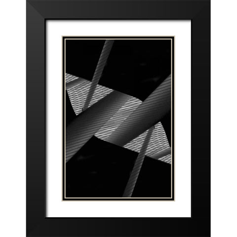 Back to Black I Black Modern Wood Framed Art Print with Double Matting by Selfox, Norm