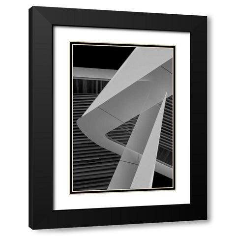 Back to Black II Black Modern Wood Framed Art Print with Double Matting by Selfox, Norm