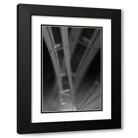 Back to Black III Black Modern Wood Framed Art Print with Double Matting by Selfox, Norm