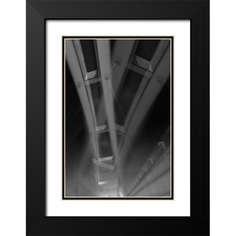 Back to Black III Black Modern Wood Framed Art Print with Double Matting by Selfox, Norm
