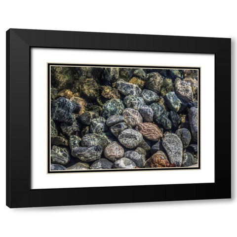 Rock Reflection III Black Modern Wood Framed Art Print with Double Matting by Stelfox, Norm