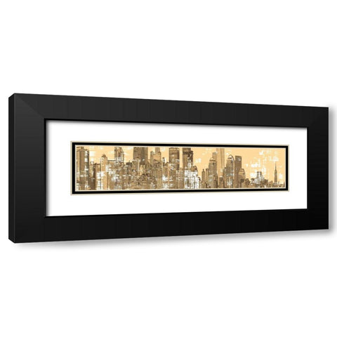 Skyline I Black Modern Wood Framed Art Print with Double Matting by Stelfox, Norm