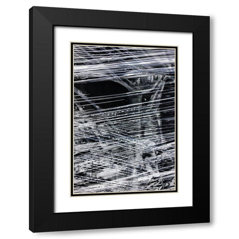Sharp Lines III Black Modern Wood Framed Art Print with Double Matting by Stelfox, Norm