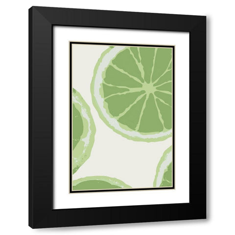 Juicy Lime Black Modern Wood Framed Art Print with Double Matting by Stelfox, Norm