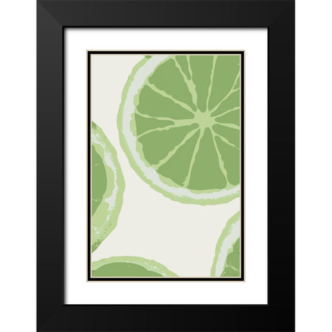 Juicy Lime Black Modern Wood Framed Art Print with Double Matting by Stelfox, Norm