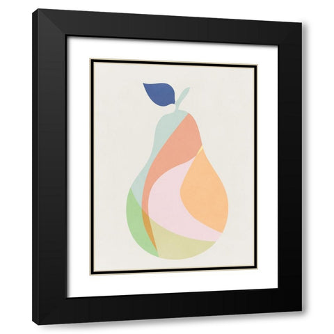 Pear I Black Modern Wood Framed Art Print with Double Matting by Stelfox, Norm