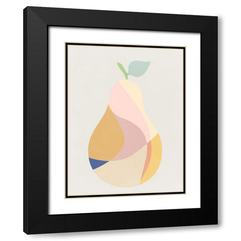 Pear II Black Modern Wood Framed Art Print with Double Matting by Stelfox, Norm