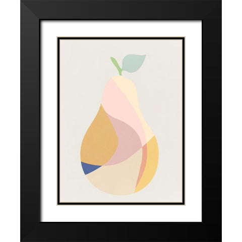 Pear II Black Modern Wood Framed Art Print with Double Matting by Stelfox, Norm