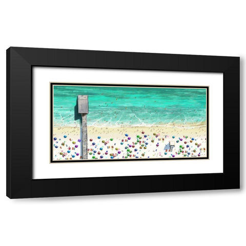 Beach Joy Black Modern Wood Framed Art Print with Double Matting by Novak, Rick