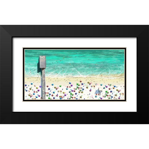 Beach Joy Black Modern Wood Framed Art Print with Double Matting by Novak, Rick