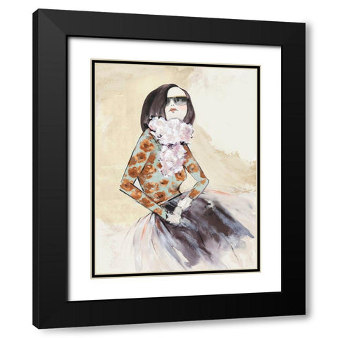 Fashion Lady I  Black Modern Wood Framed Art Print with Double Matting by Jones, Eli