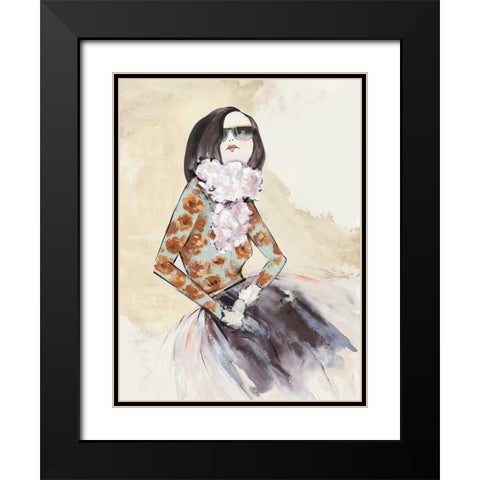 Fashion Lady I  Black Modern Wood Framed Art Print with Double Matting by Jones, Eli