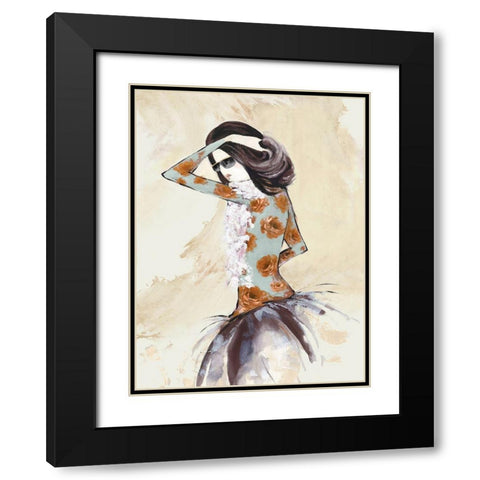 Fashion Lady II Black Modern Wood Framed Art Print with Double Matting by Jones, Eli
