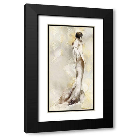 Art Deco Woman II  Black Modern Wood Framed Art Print with Double Matting by Jones, Eli