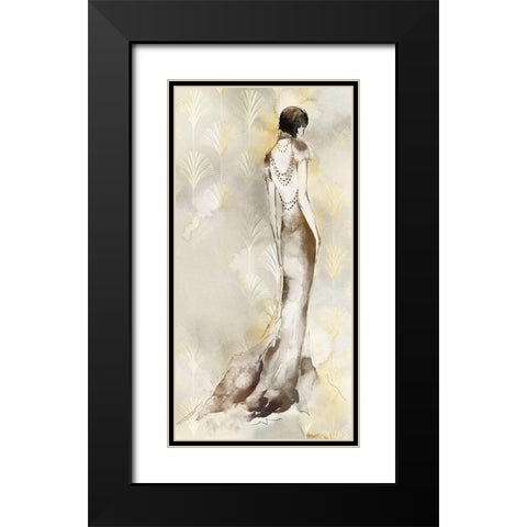 Art Deco Woman II  Black Modern Wood Framed Art Print with Double Matting by Jones, Eli