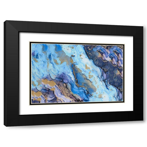 Golden Dust Black Modern Wood Framed Art Print with Double Matting by Rosenberg, Alissa